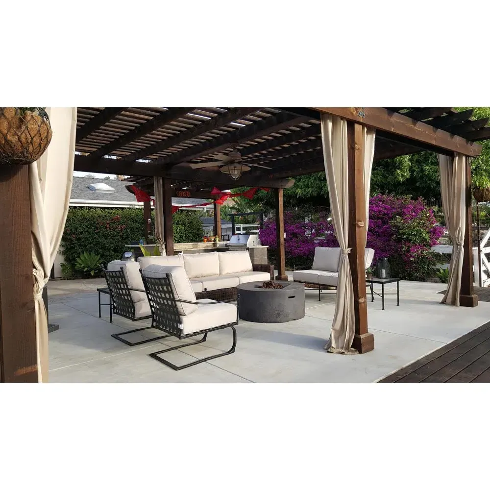 Aurore Rocking Outdoor Club Chair - Beige, Metal