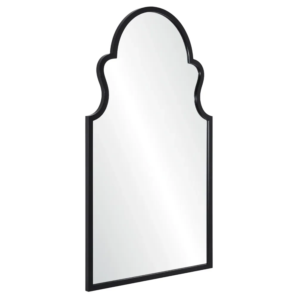 Auxerre Arch Wall Mirror - Black, Wood