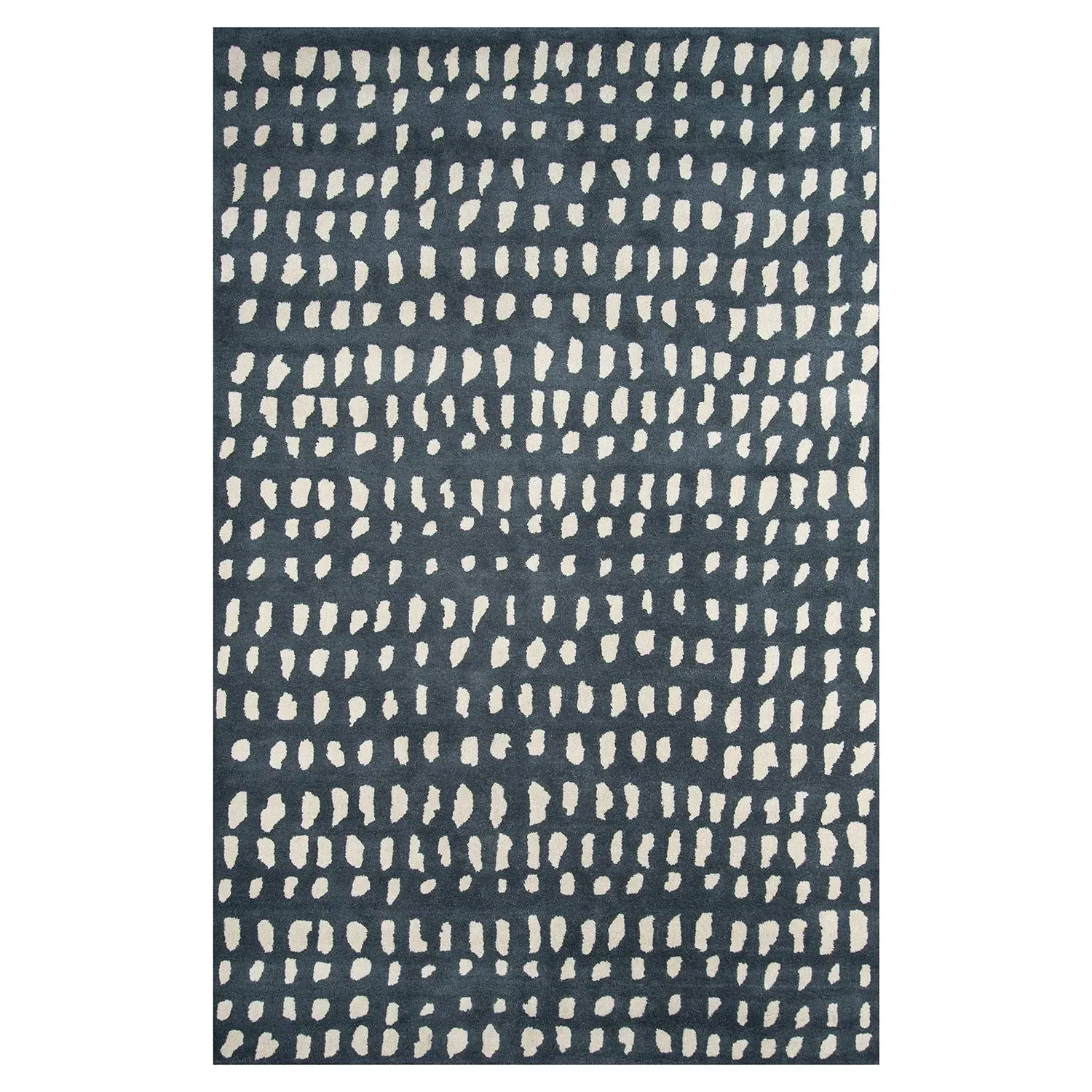 Ava Dot Patterned Rug - Blue, Wool