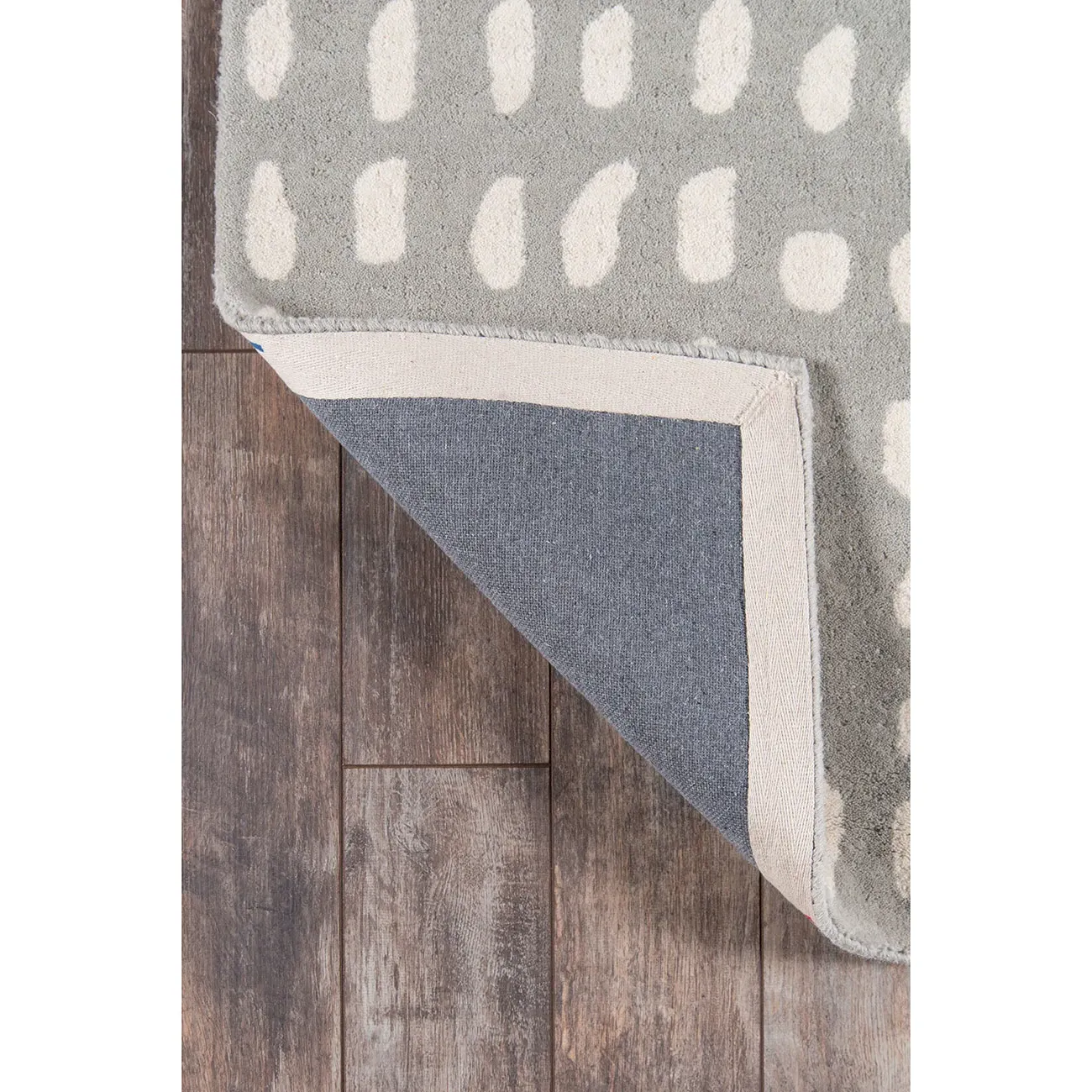 Ava Dot Patterned Rug - Grey, Wool