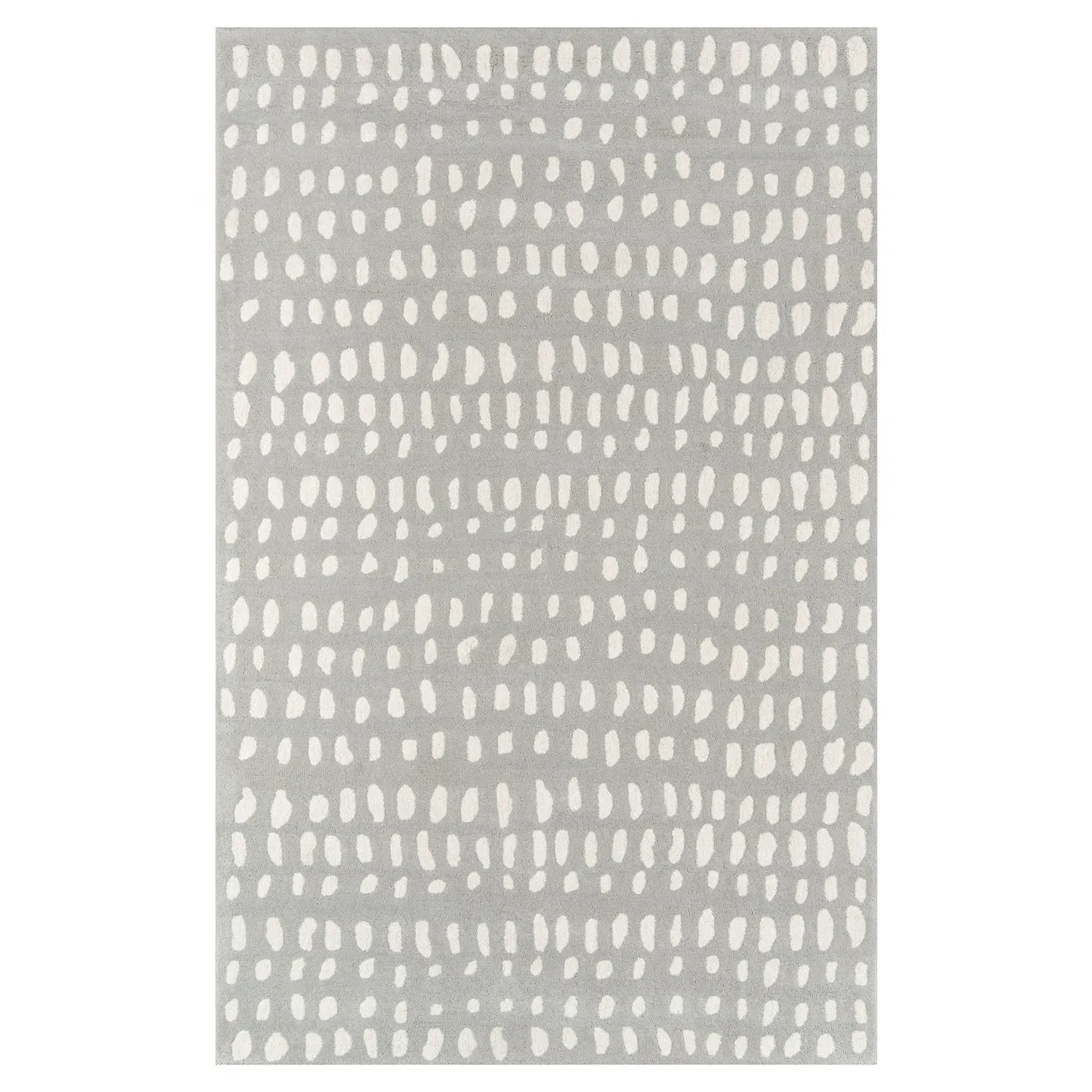 Ava Dot Patterned Rug - Grey, Wool