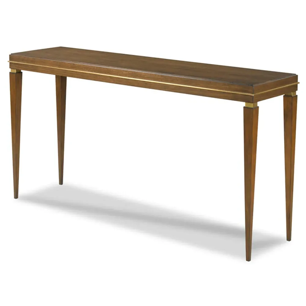 Ava Rectangular Console Table - Brown, Walnut