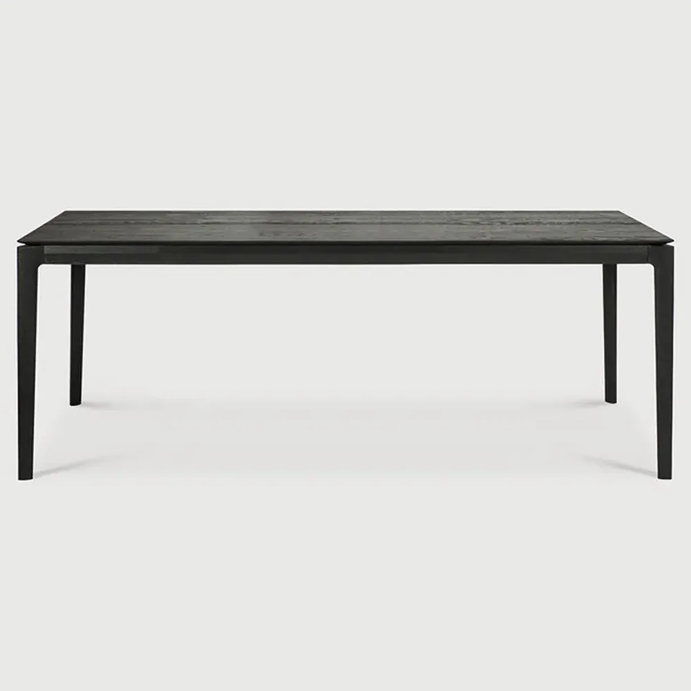 Ava Rectangular Extendable Dining Table - Black Oak