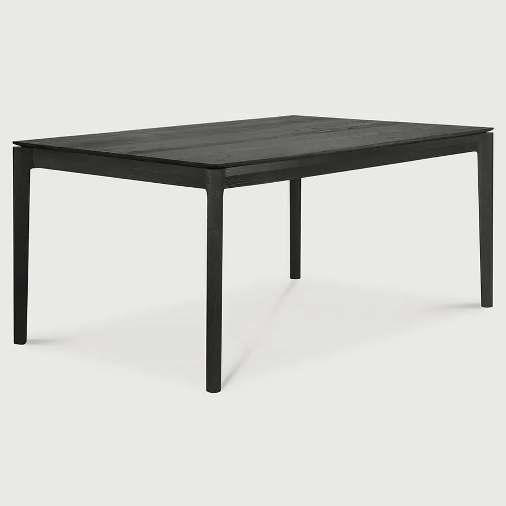 Ava Rectangular Extendable Dining Table - Black Oak