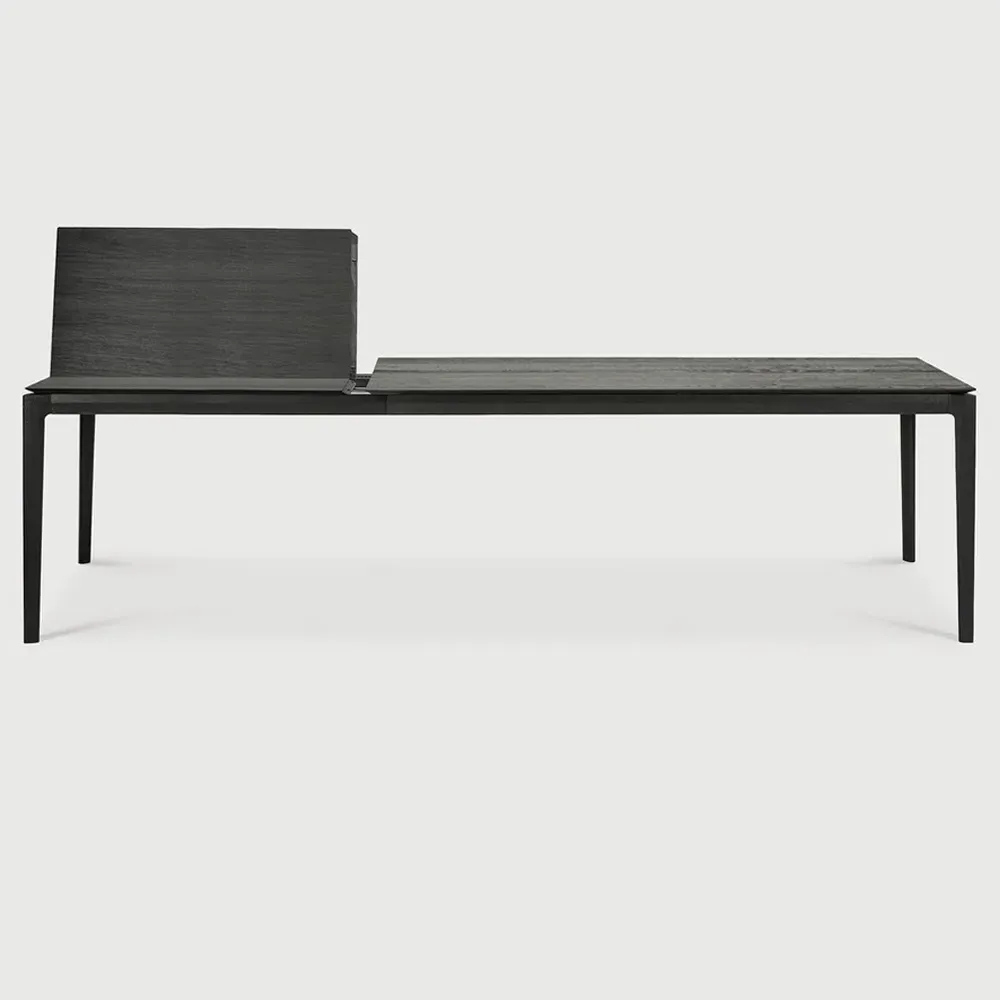 Ava Rectangular Extendable Dining Table - Black Oak