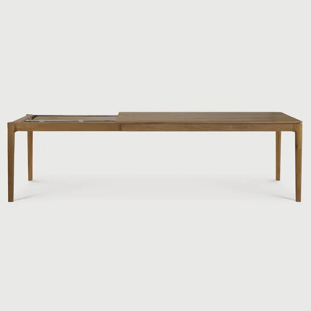 Ava Rectangular Extendable Dining Table - Brown, Teak
