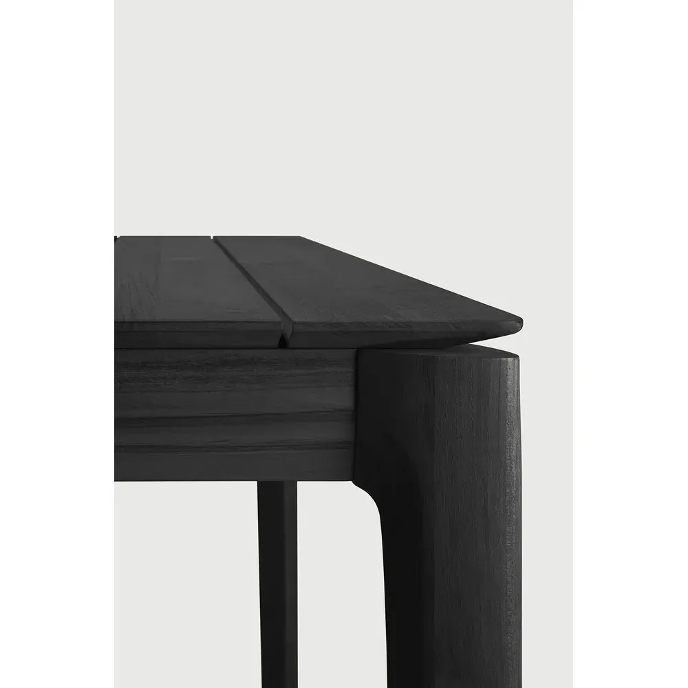 Ava Rectangular Outdoor Dining Table - Black, Teak