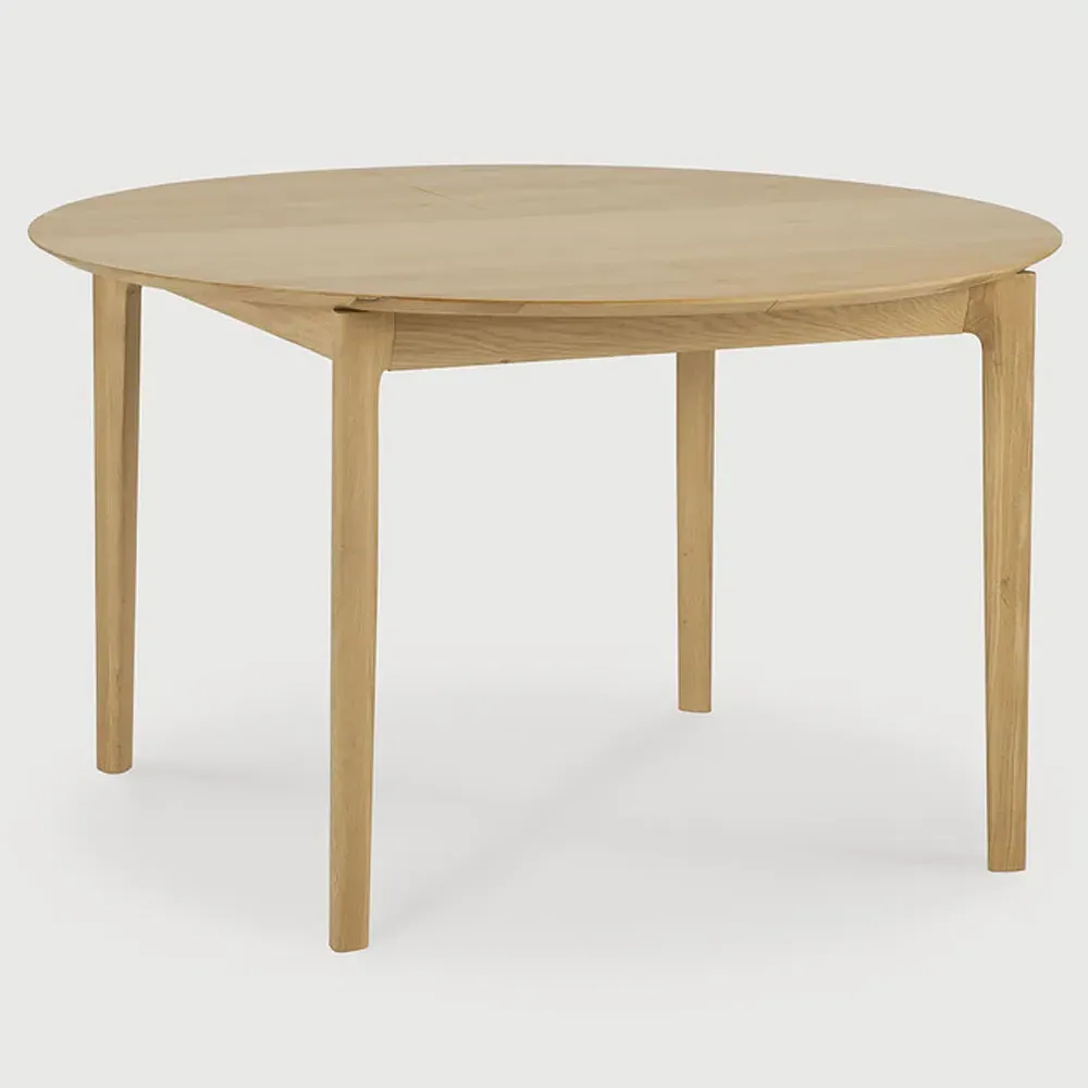 Ava Round Extendable Dining Table - Oak
