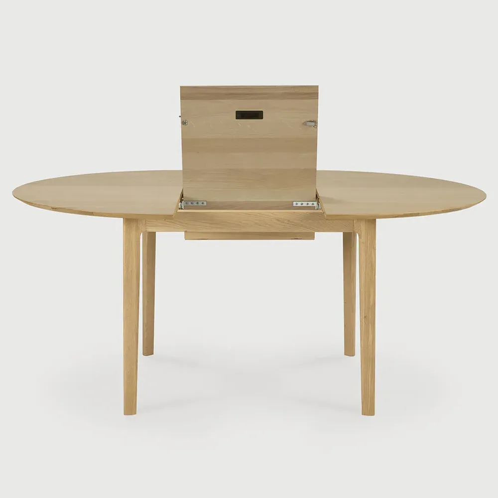 Ava Round Extendable Dining Table - Oak