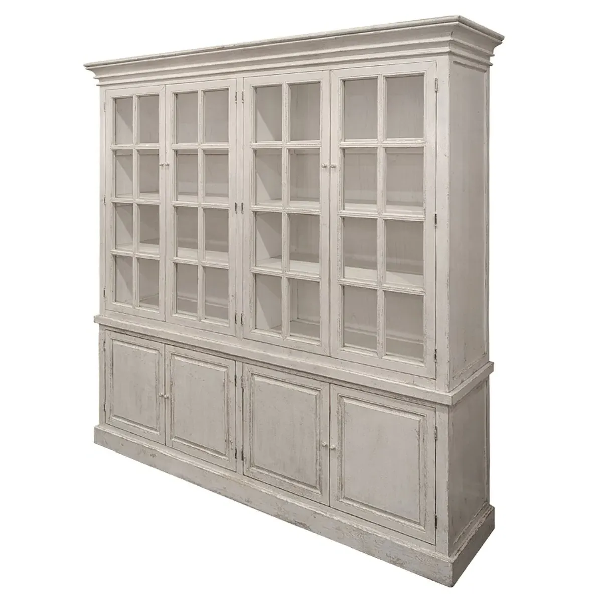 Avaline Display Cabinet with Storage - Antique White, Pine