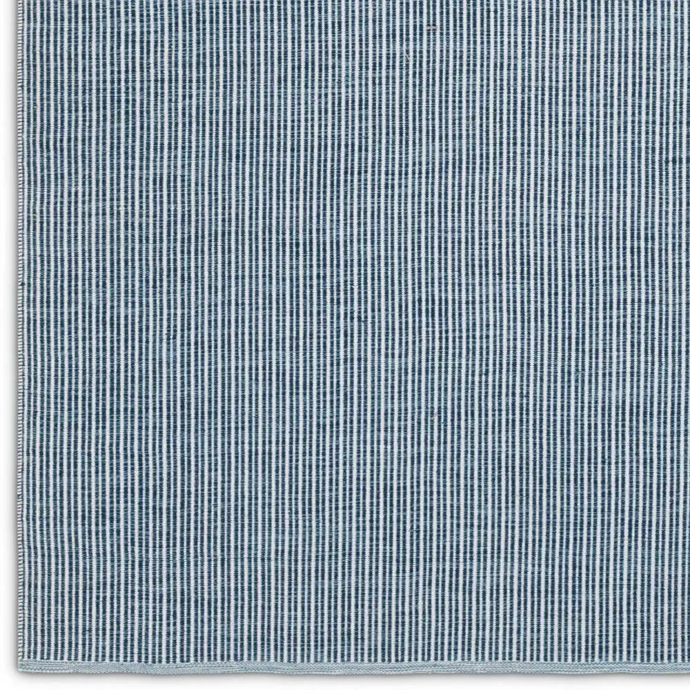 Avalyn Sample Striped Indoor Outdoor Rug - Blue, PET Yarn