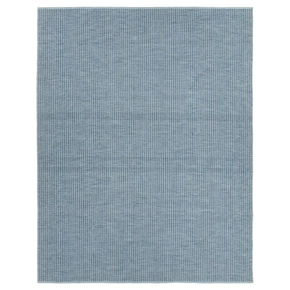 Avalyn Sample Striped Indoor Outdoor Rug - Blue, PET Yarn image