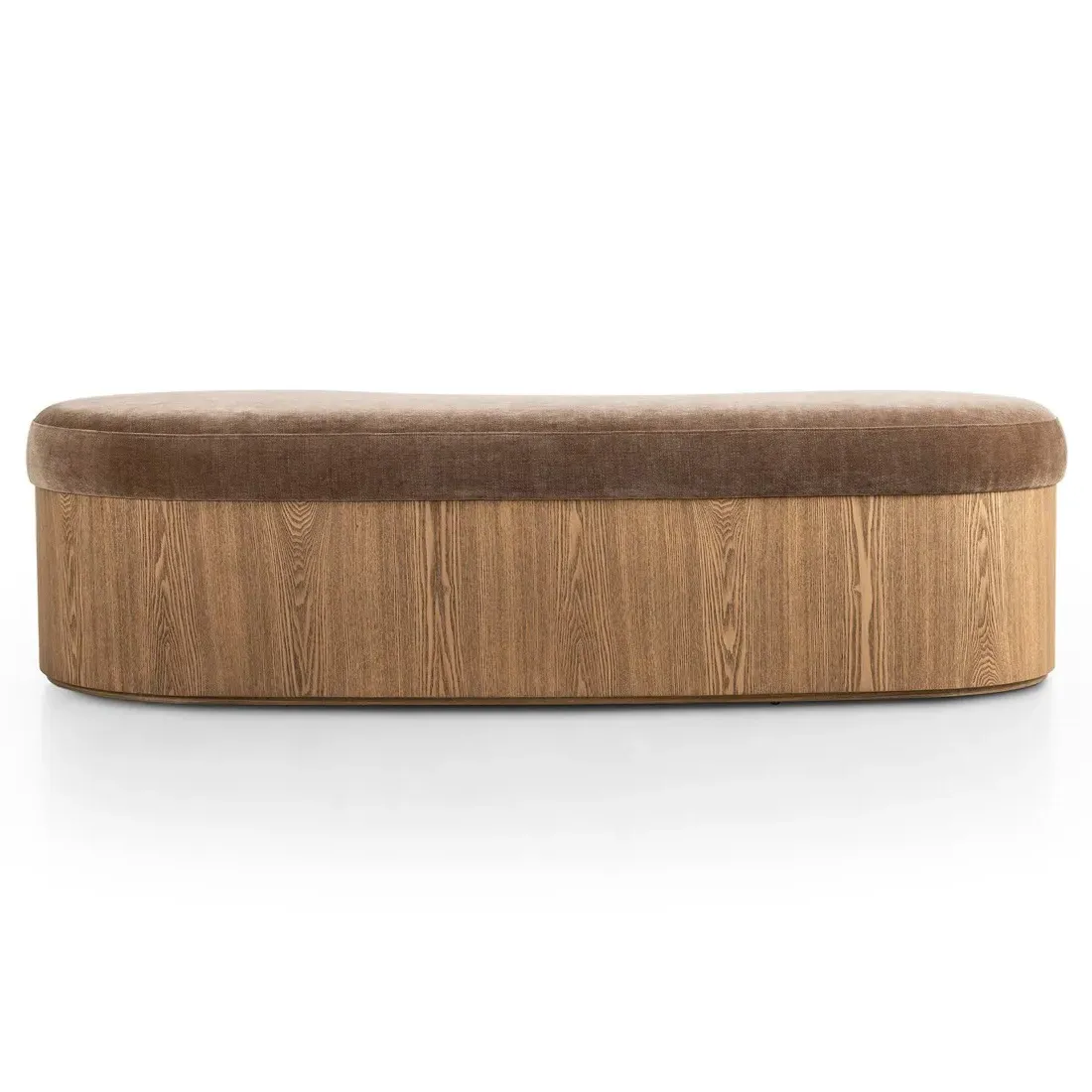 Aveline Bedroom Bench - Brown, Velvet