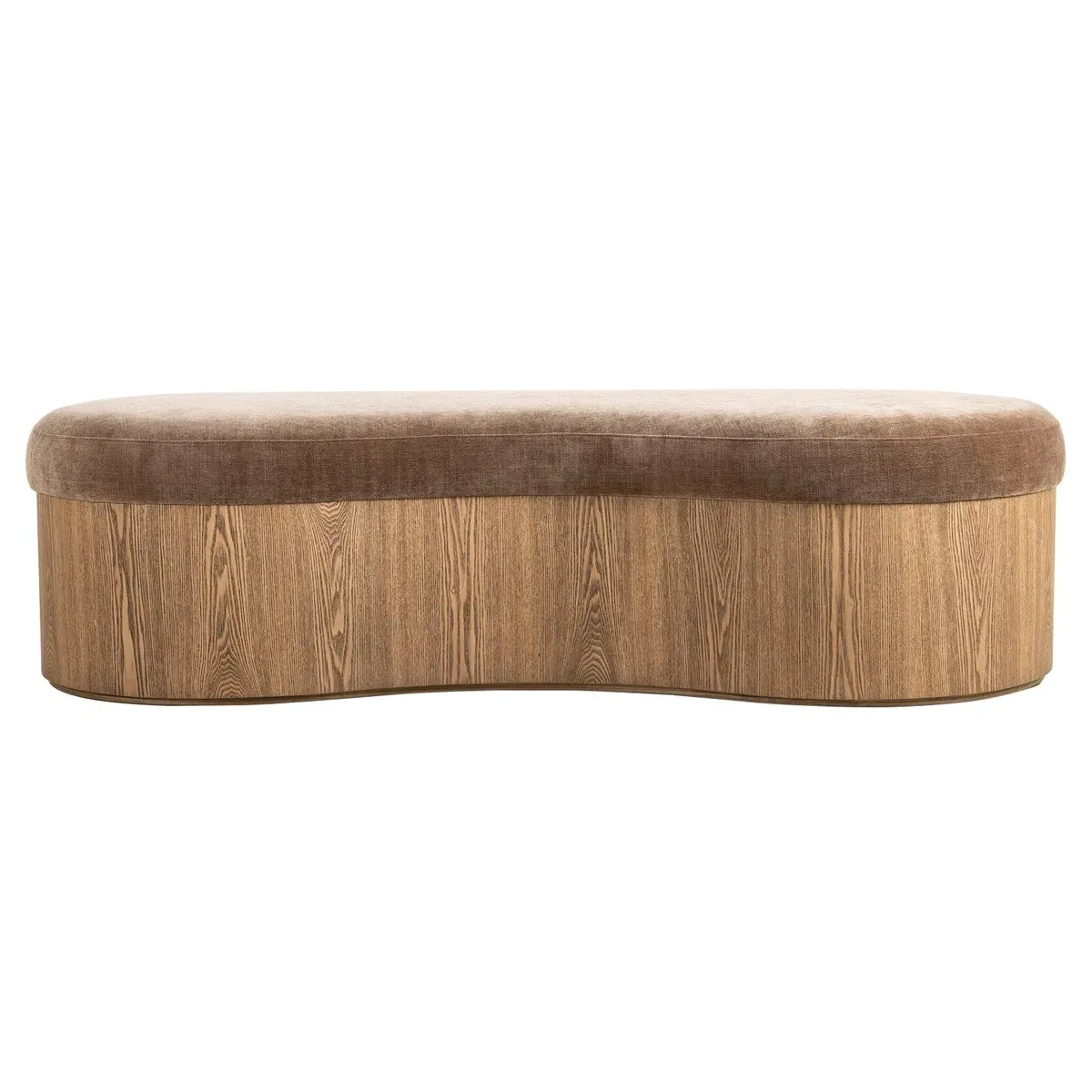 Aveline Bedroom Bench - Brown, Velvet image