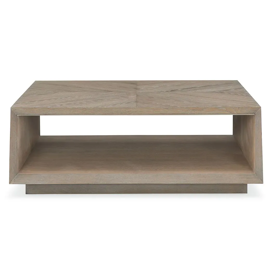 Avelora 2 Tier Square Coffee Table - Brown, Ash Wood