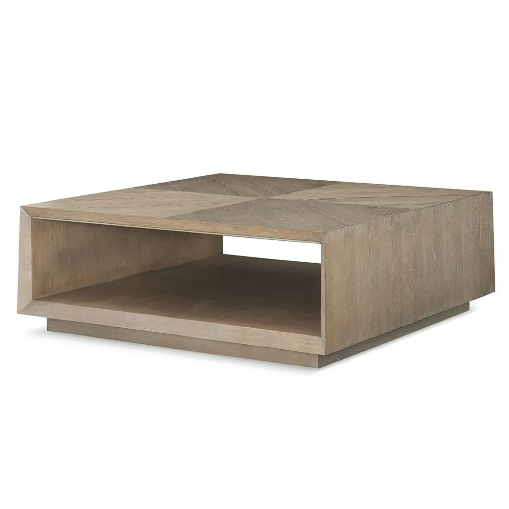 Avelora 2 Tier Square Coffee Table - Brown, Ash Wood