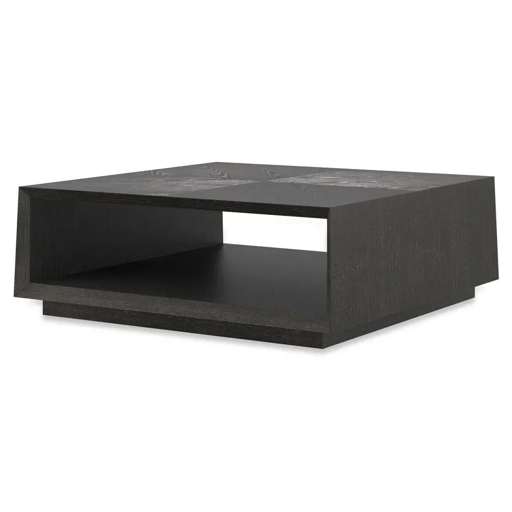 Avelora Square Coffee Table - Black, Ash Wood