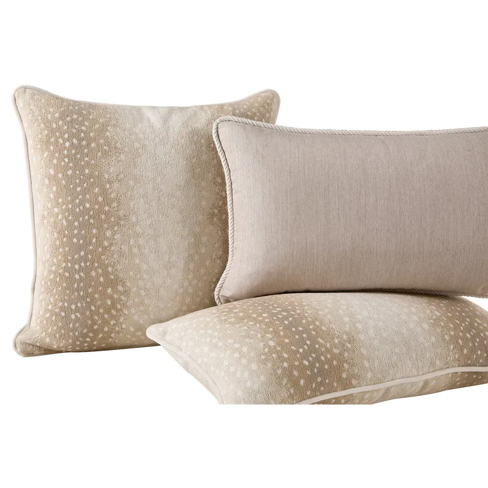 Averie Lumbar Pillow Indoor Outdoor - Beige, Acrylic