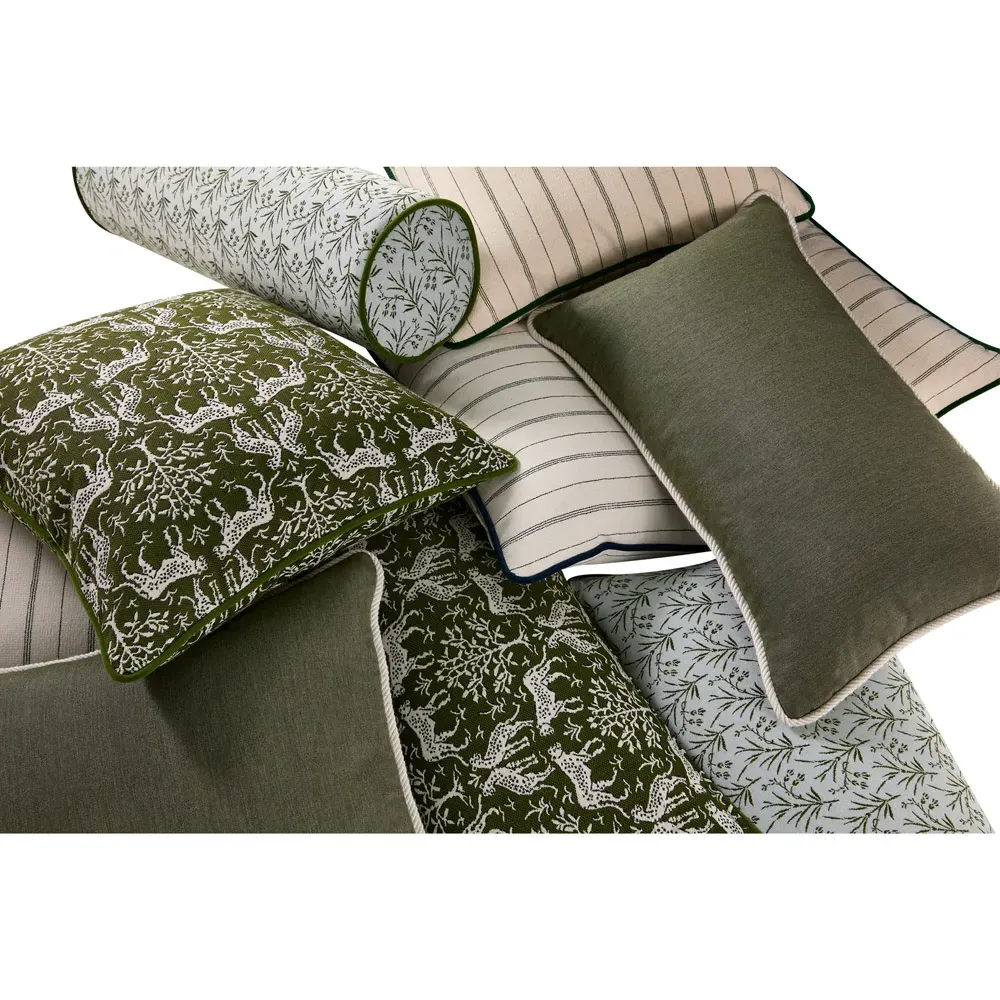 Averie Lumbar Pillow Indoor Outdoor - Green, Sunbrella Acrylic