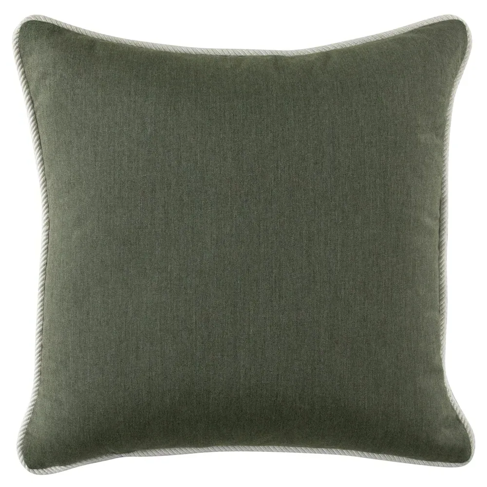 Averie Square Throw Pillow Indoor Outdoor - Green, Sunbrella