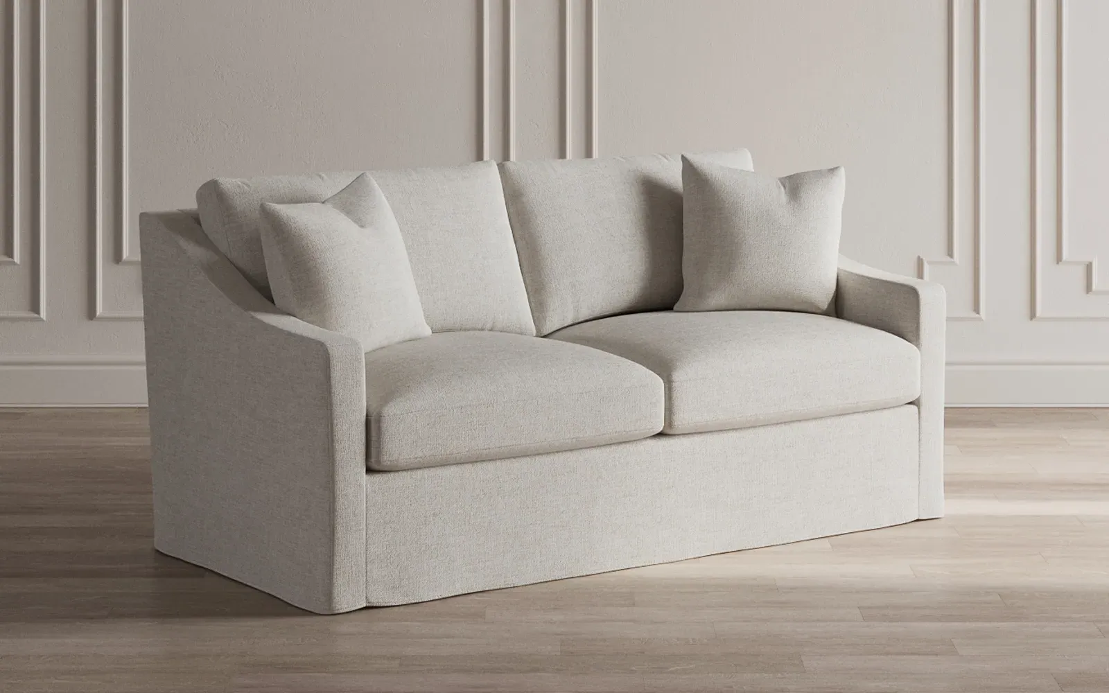 Avery 3-Seater Slipcovered Sofa - Sand