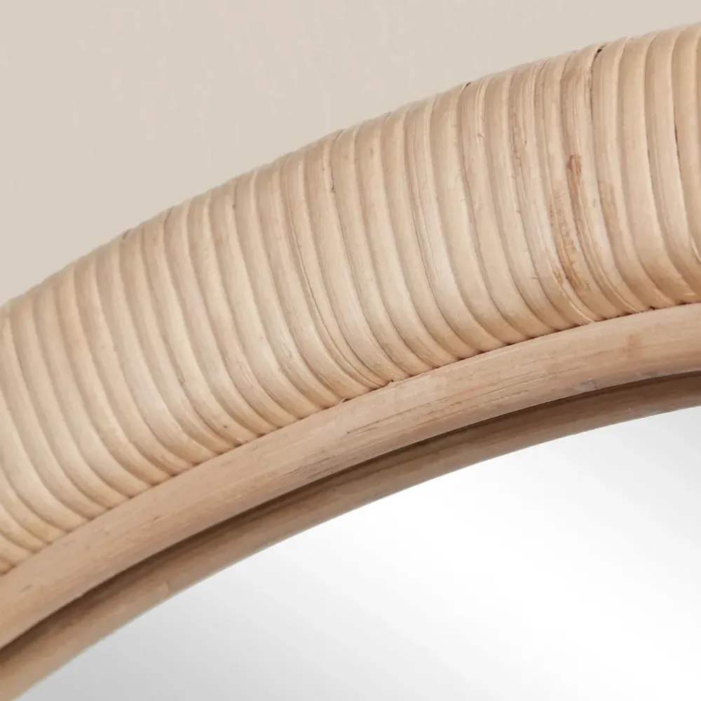 Avery Arched Wall Mirror - Natural, Rattan