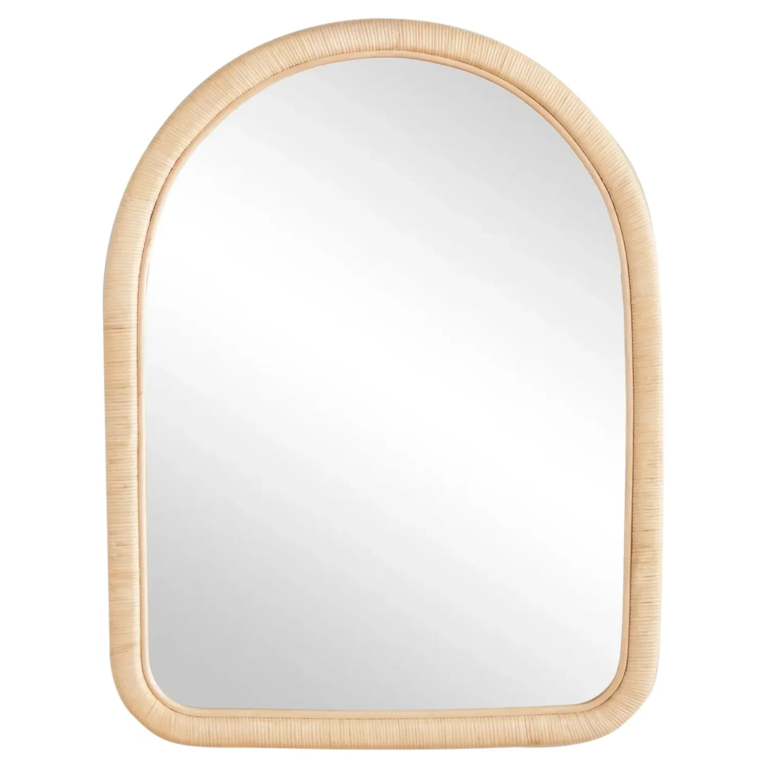 Avery Arched Wall Mirror - Natural, Rattan