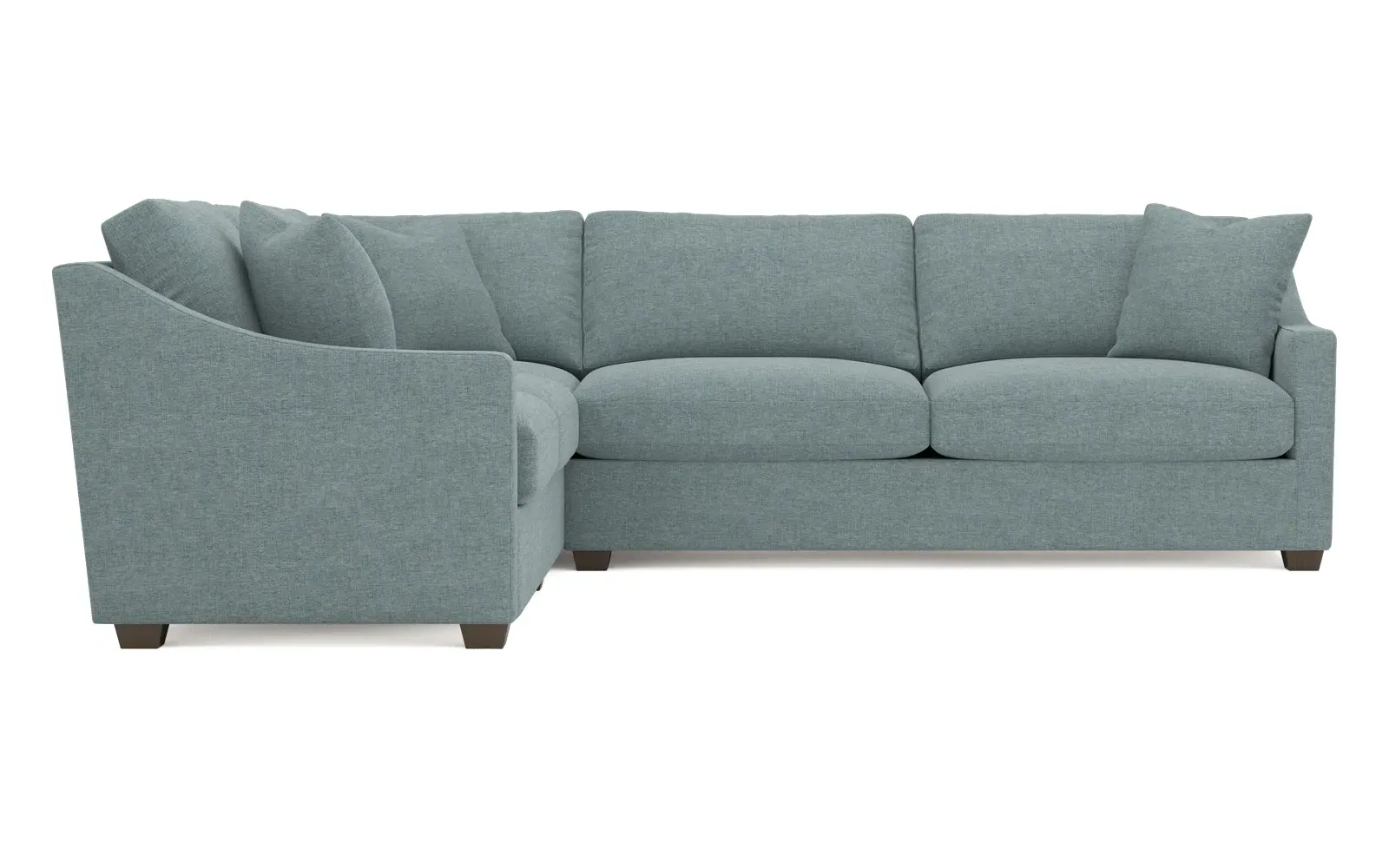 Avery L-Shaped Corner Sectional - Heathered Teal