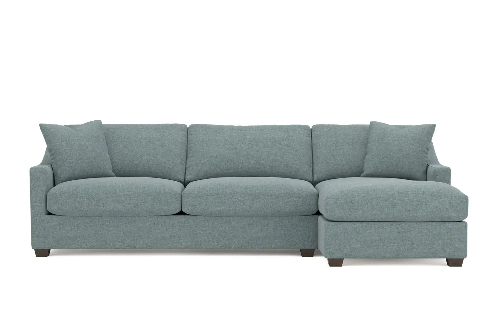 Avery Left Chaise Sectional - Heathered Teal