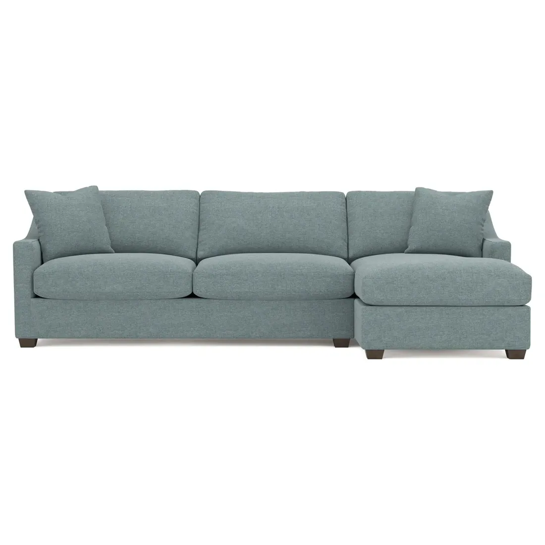 Avery Left Chaise Sectional - Heathered Teal