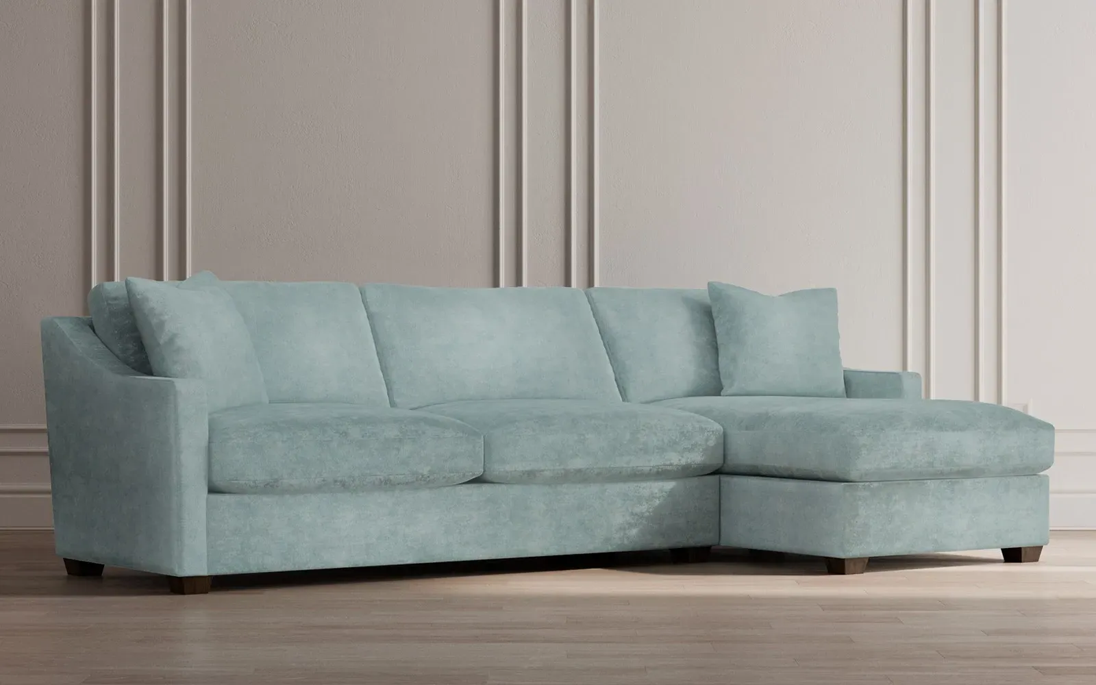 Avery Left Chaise Sectional - Pebble