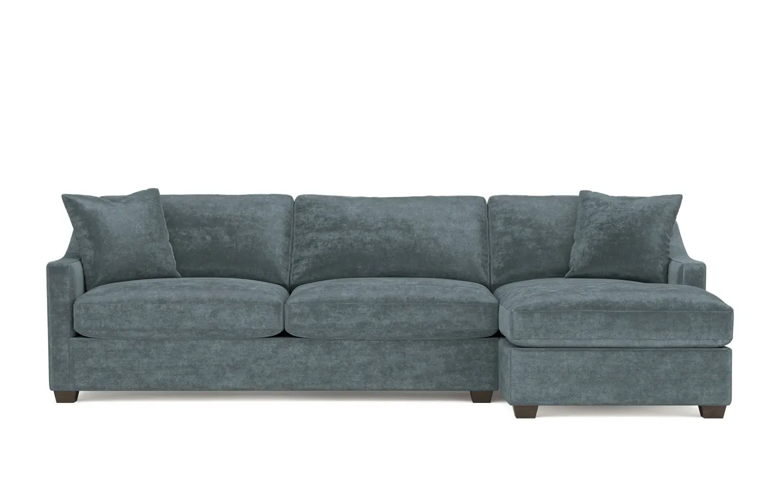 Avery Left Chaise Sectional - Slate Blue