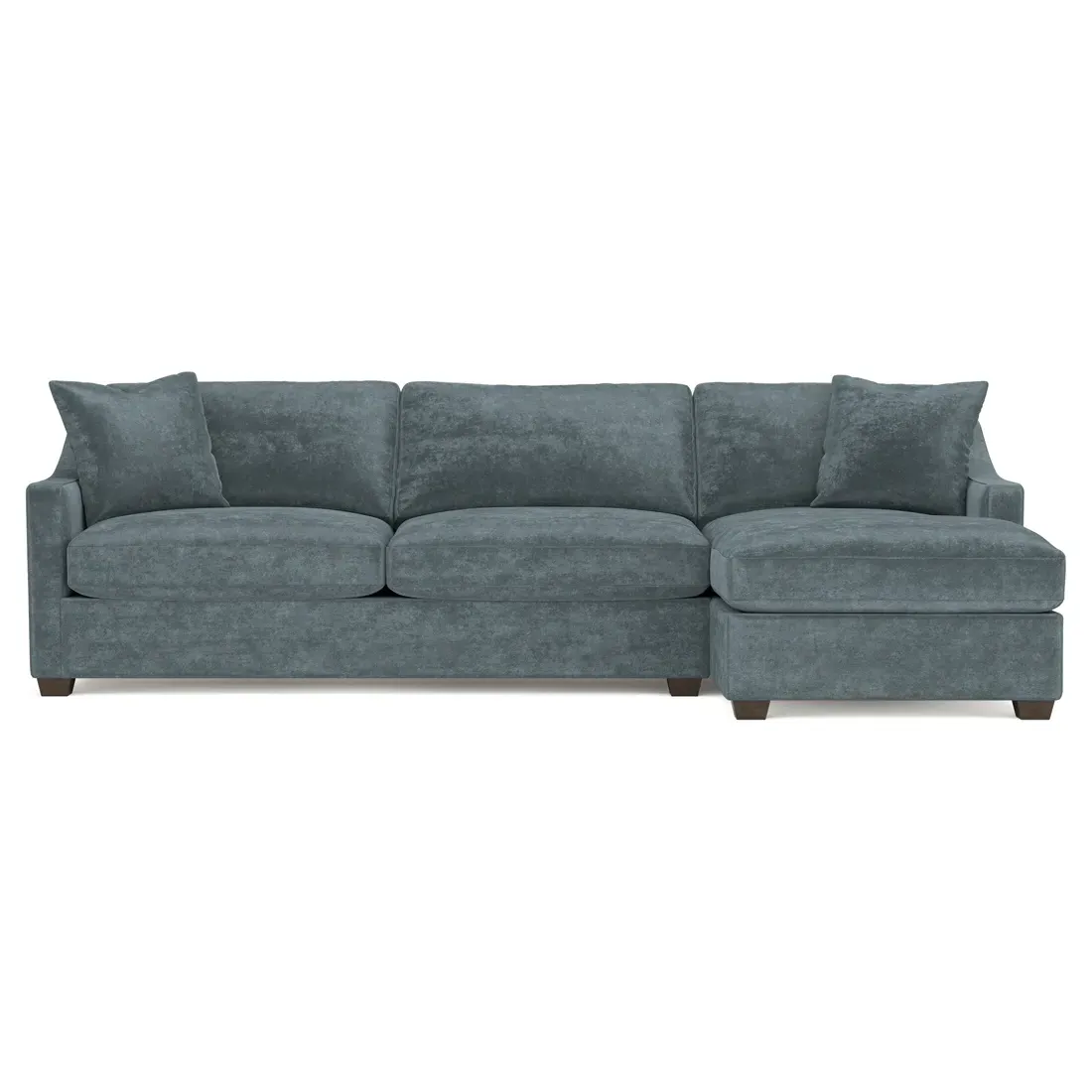 Avery Left Chaise Sectional - Slate Blue