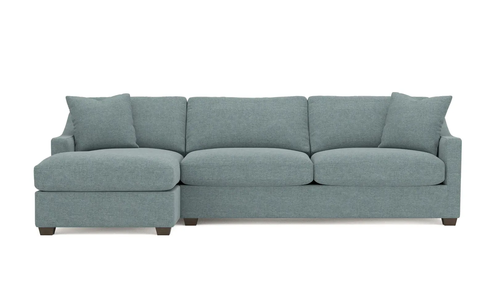 Avery Right Chaise Sectional - Heathered Teal