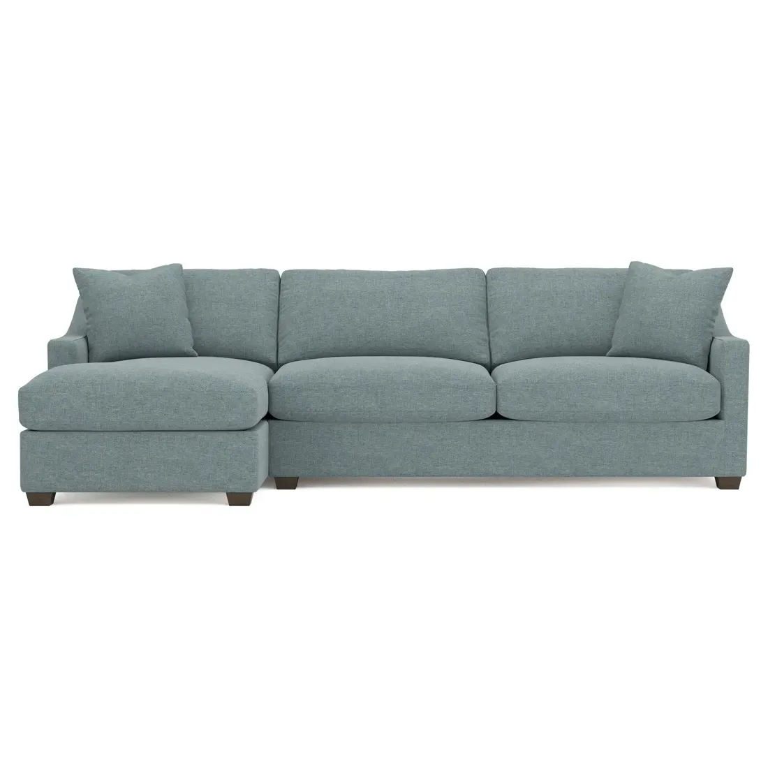 Avery Right Chaise Sectional - Heathered Teal