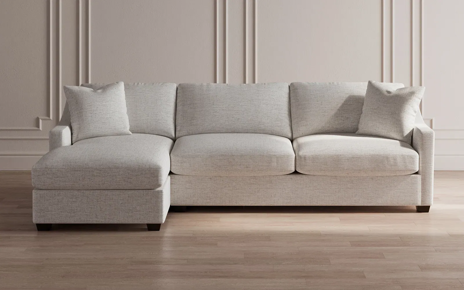 Avery Right Chaise Sectional - Pebble