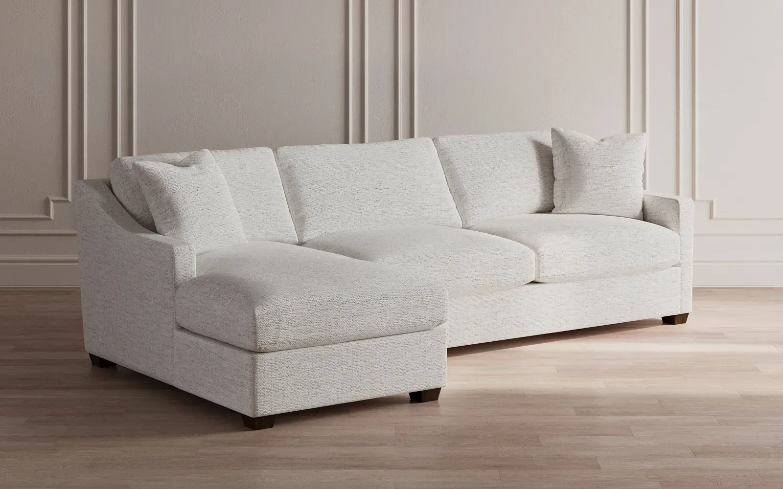 Avery Right Chaise Sectional - Pebble