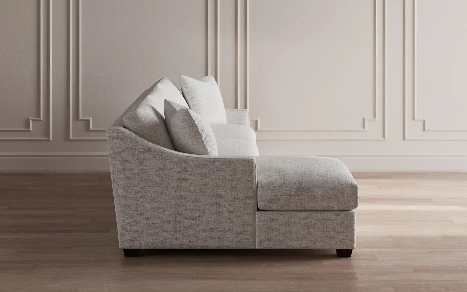 Avery Right Chaise Sectional - Pebble