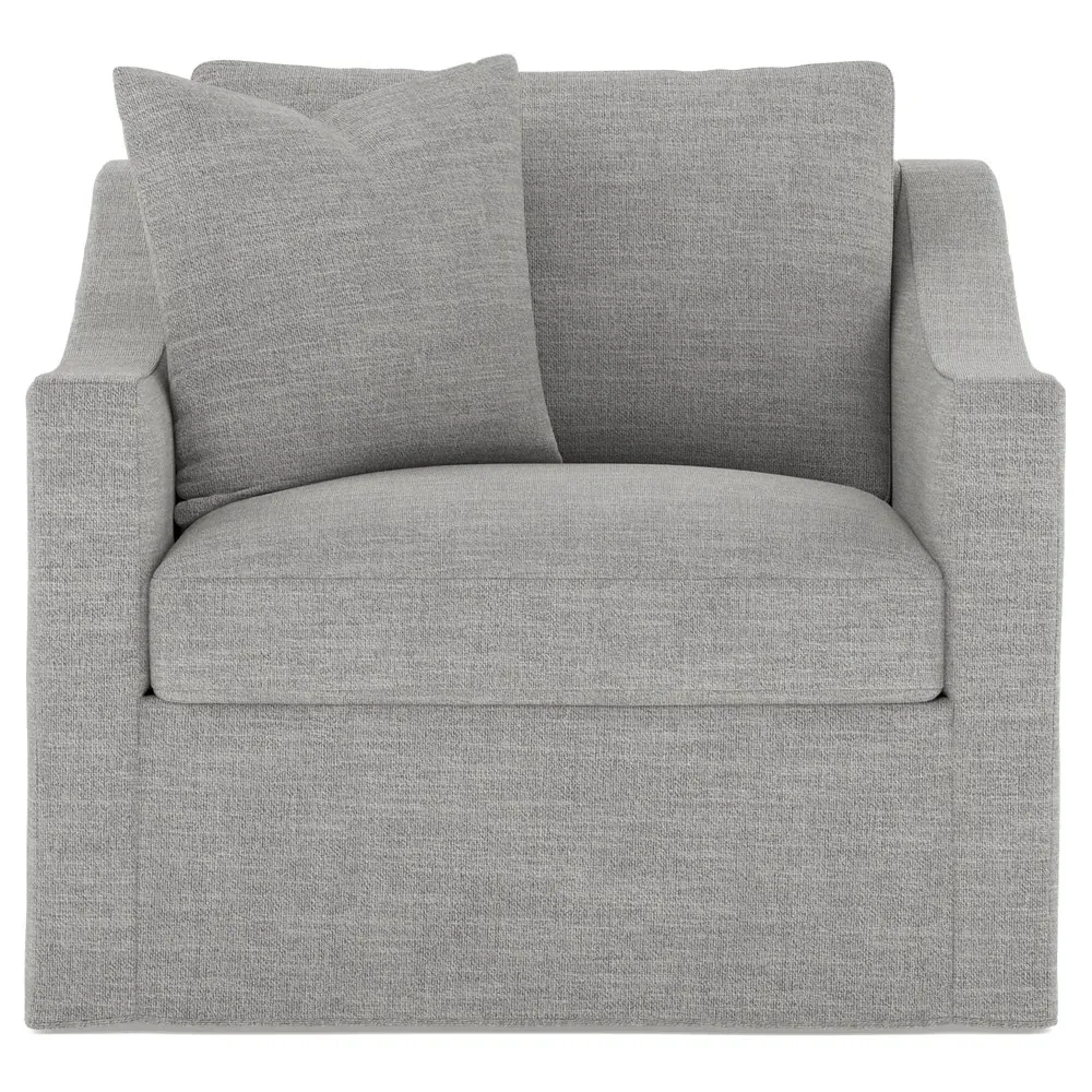 Avery Slipcovered Chair - Nickel