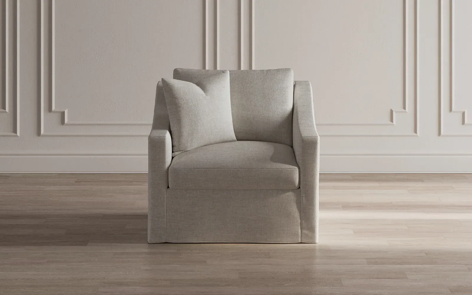 Avery Slipcovered Chair - Truffle