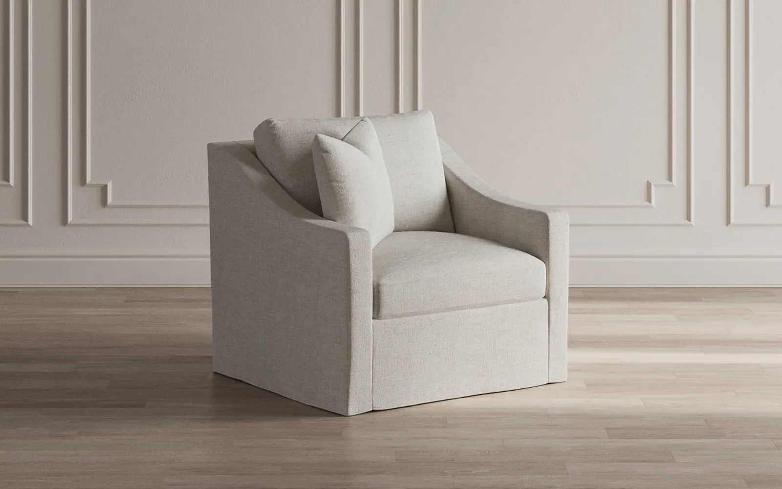 Avery Slipcovered Chair - Truffle