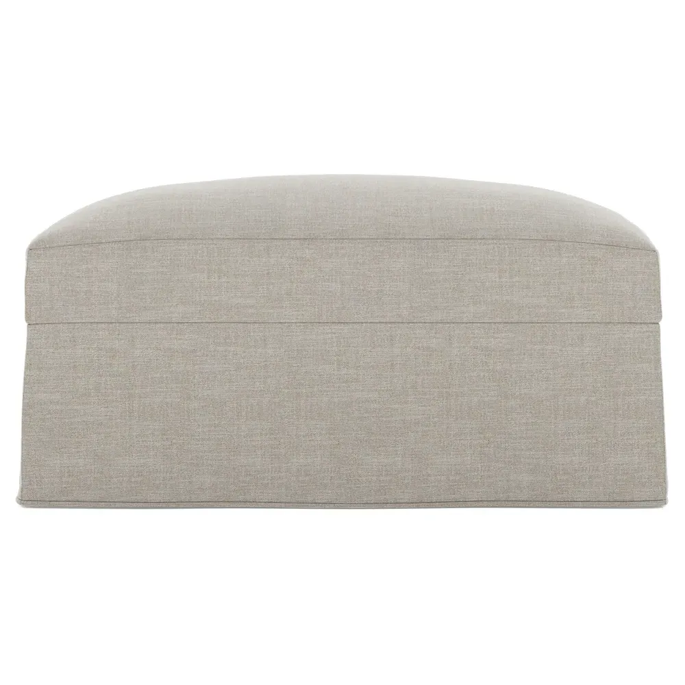 Avery Slipcovered Ottoman - Dove