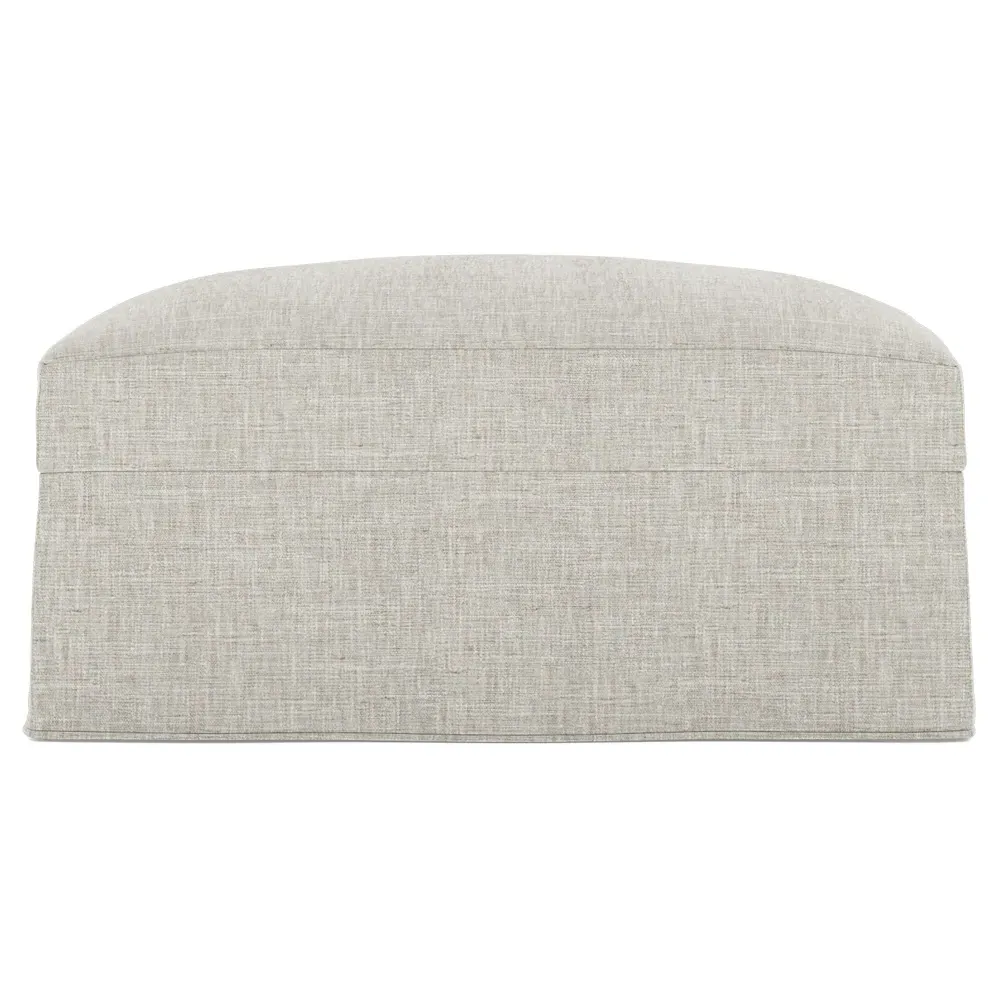 Avery Slipcovered Ottoman - Fog