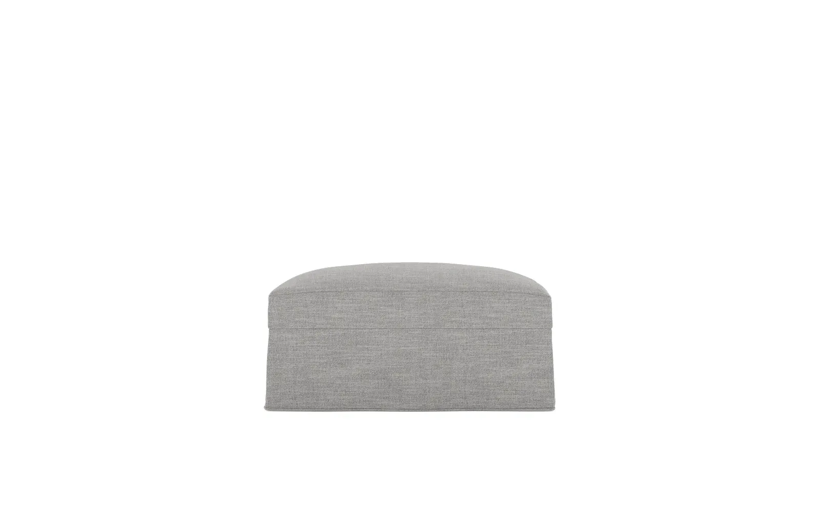 Avery Slipcovered Ottoman - Nickel