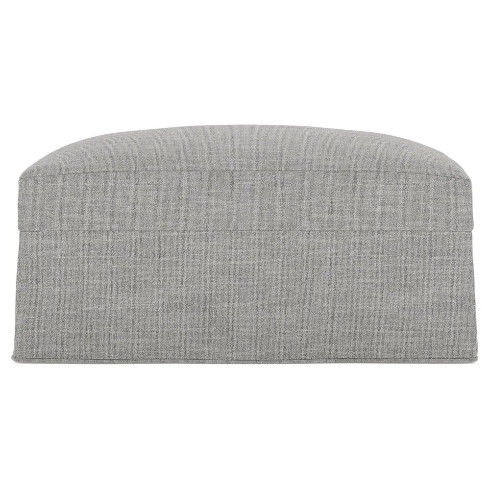 Avery Slipcovered Ottoman - Nickel