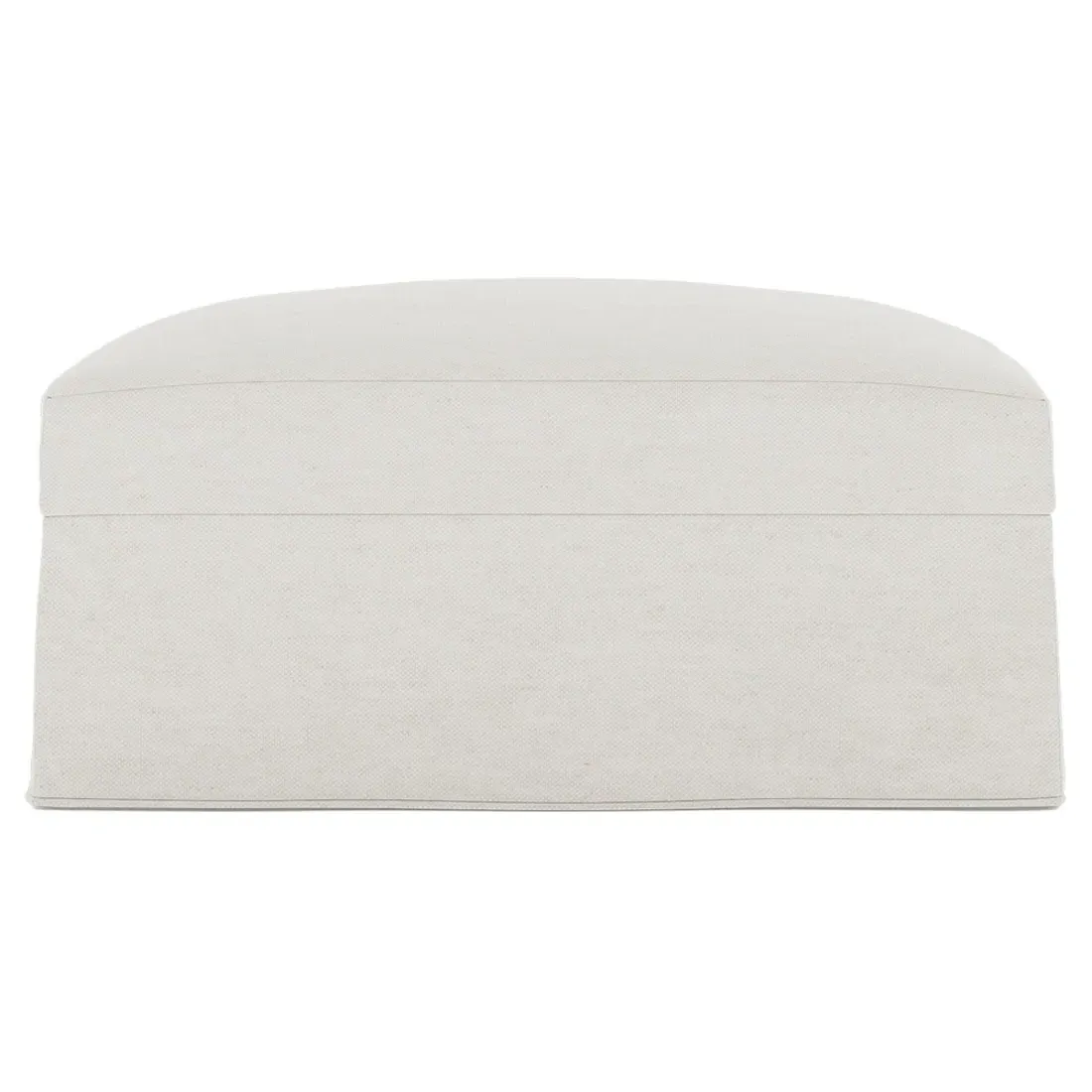 Avery Slipcovered Ottoman - Pearl