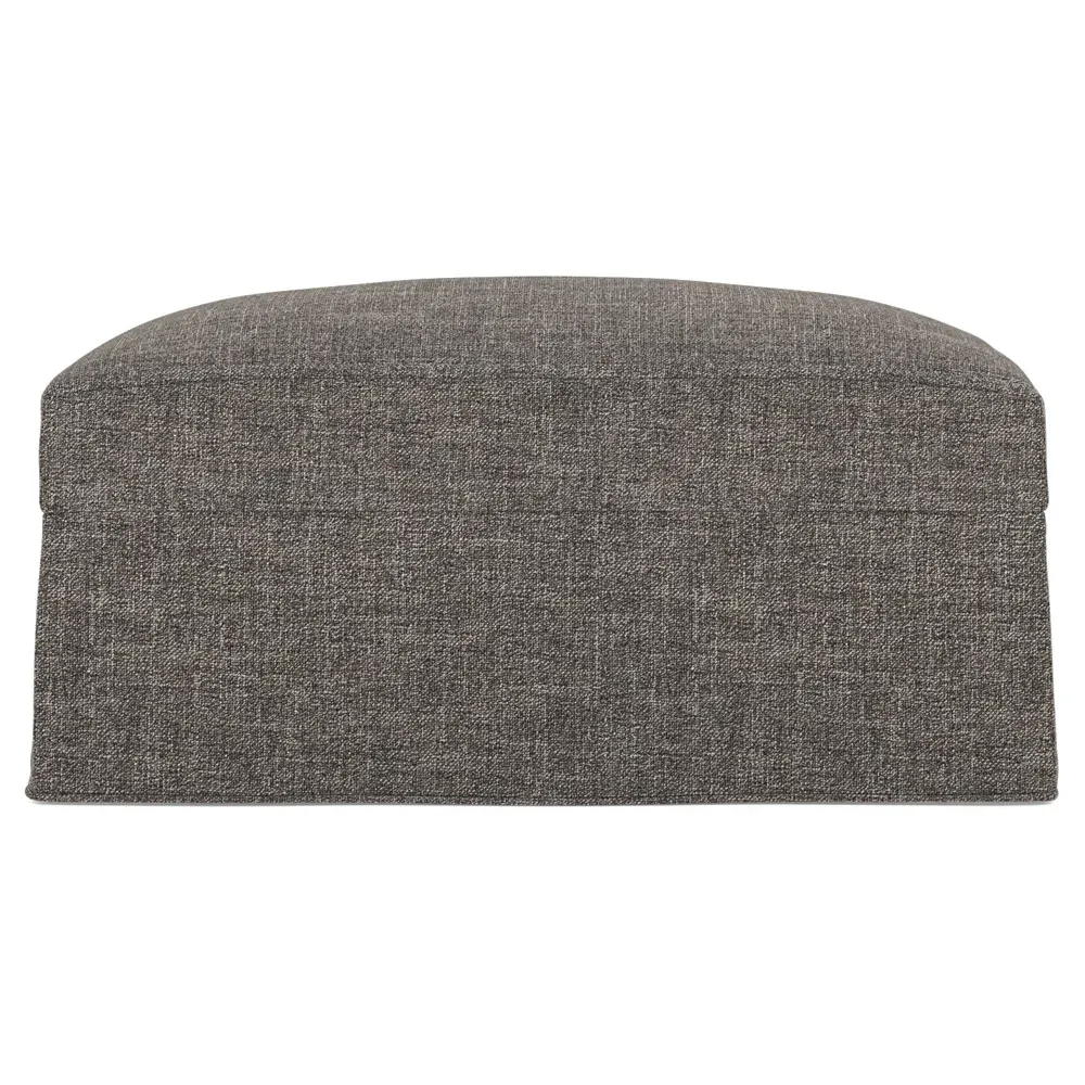 Avery Slipcovered Ottoman - Truffle