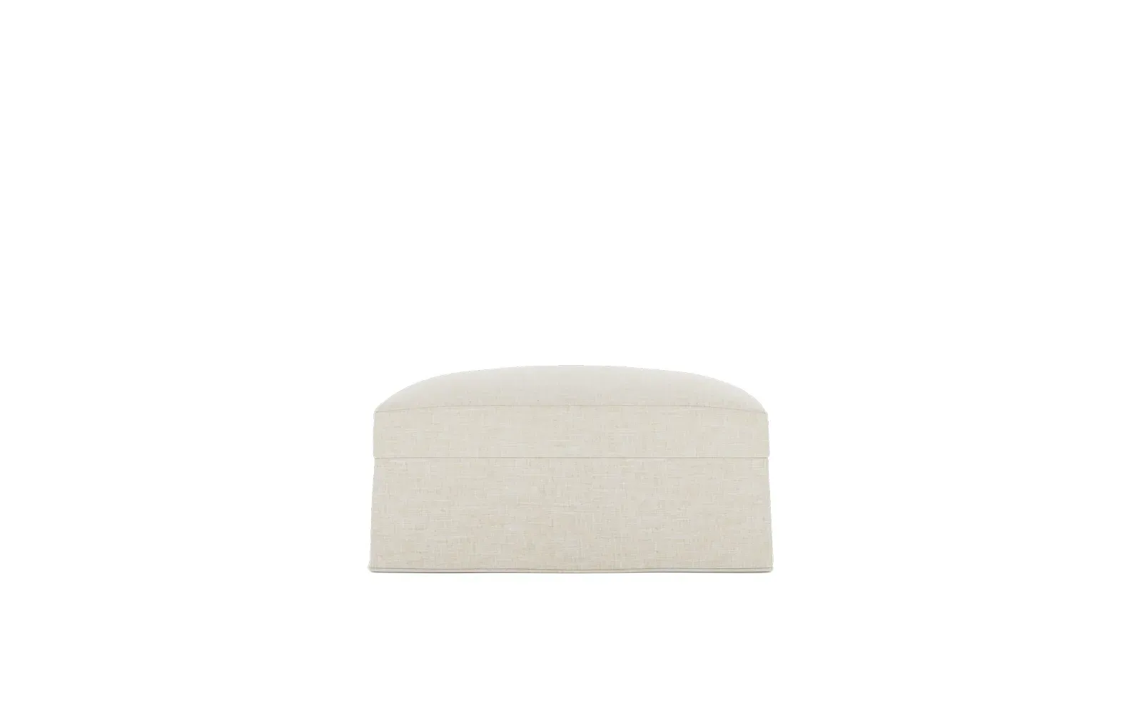Avery Slipcovered Ottoman - Vanilla