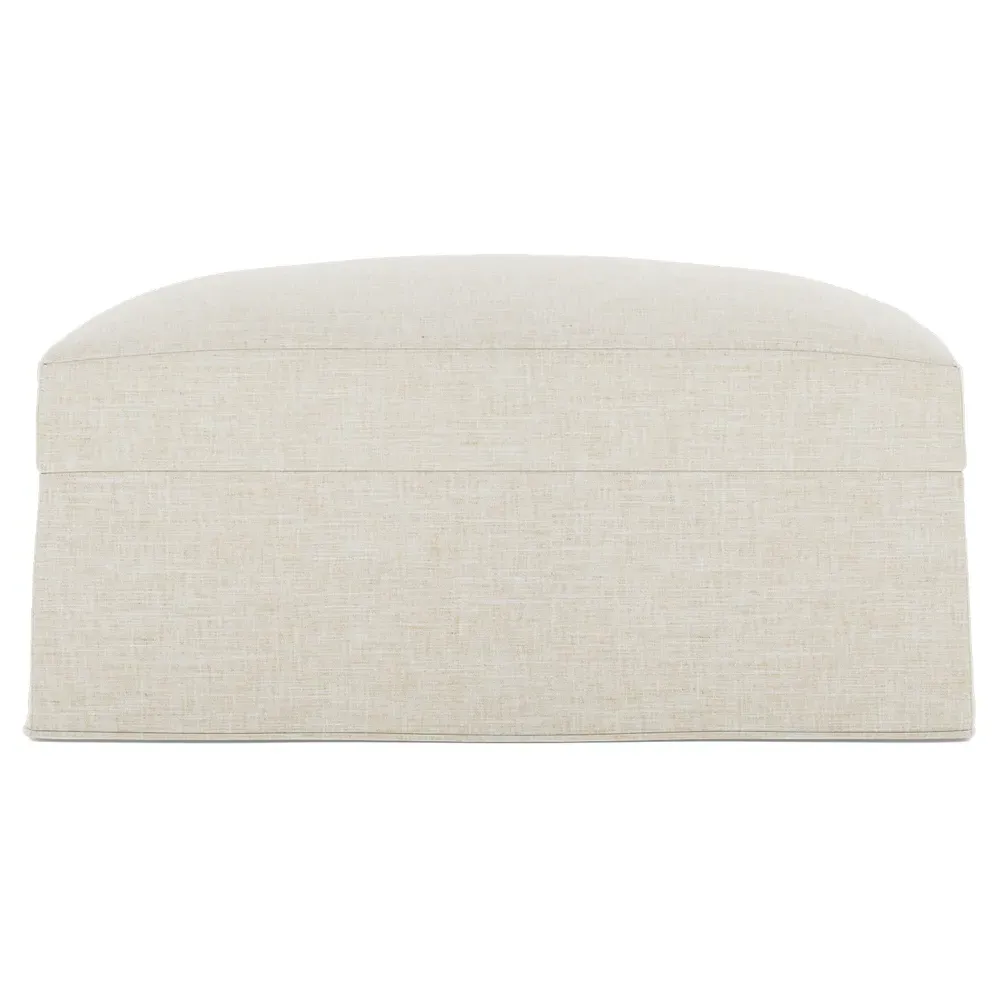 Avery Slipcovered Ottoman - Vanilla