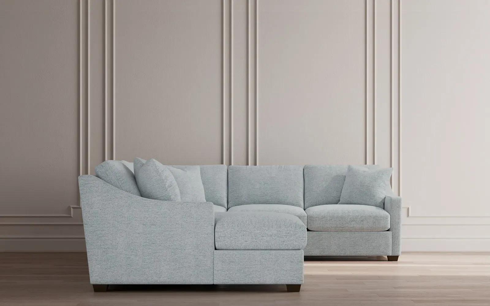 Avery U-Shaped Sectional Sofa with Right Chaise - Pebble